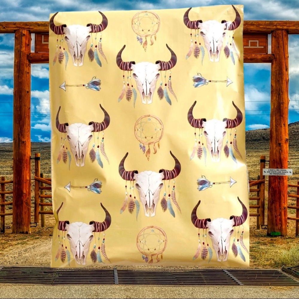 25 14X17 Boho Skull Poly Mailers CLEARANCE - Picture 6 of 7